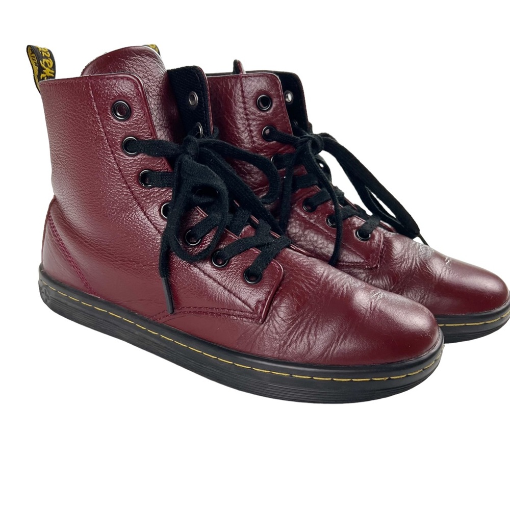 Dr. Martens Leyton Oxblood Red Boots Sz 7 Leather High Top